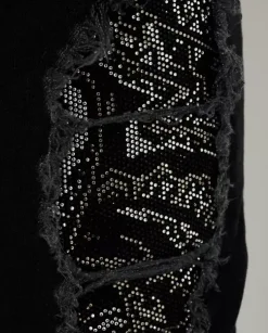 Czarne jeansy Paisley Super Straight