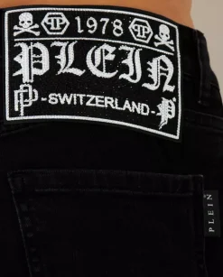 Czarne jeansy Paisley Super Straight