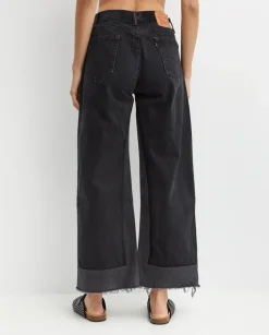 Czarne jeansy Reworked Vintage Culotte