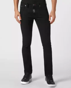 Czarne jeansy Super Fit