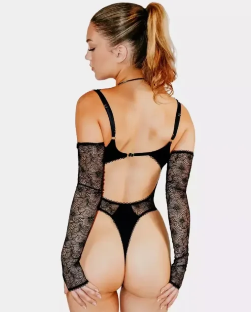 Czarne koronkowe body Kate