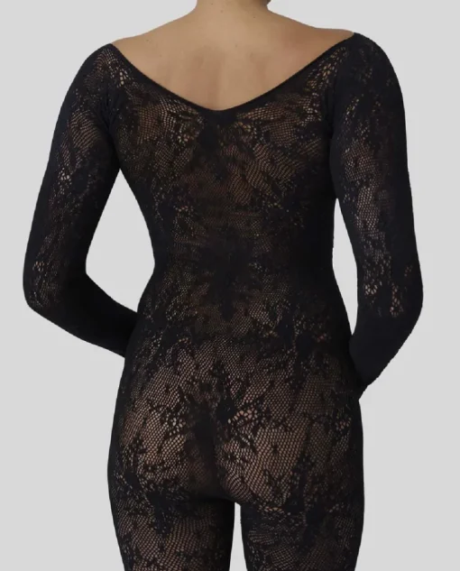 Czarne koronkowe body Rosa