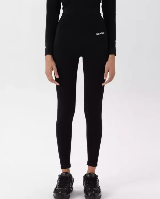Czarne legginsy seamless