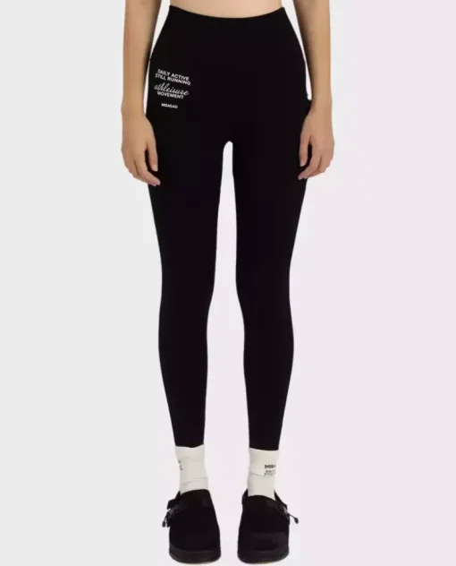 Czarne legginsy seamless