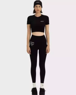 Czarne legginsy seamless