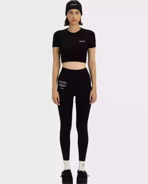 Czarne legginsy seamless