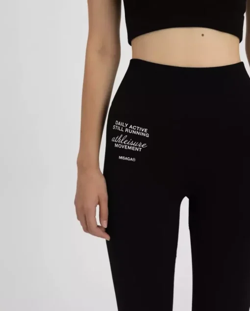 Czarne legginsy seamless