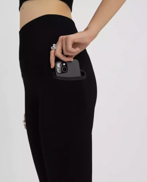 Czarne legginsy seamless