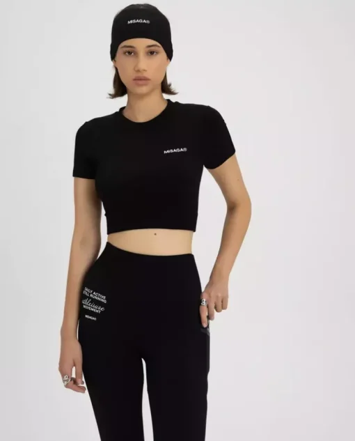 Czarne legginsy seamless