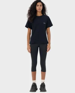 Czarne legginsy z logo Raven