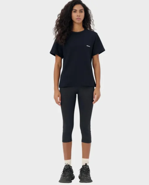 Czarne legginsy z logo Raven