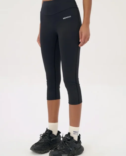 Czarne legginsy z logo Raven