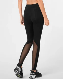 Czarne legginsy z siateczką
