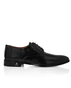 Czarne skórzane buty