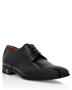Czarne skórzane buty