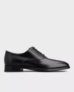 Czarne skórzane buty oxford