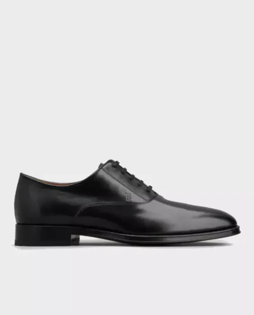 Czarne skórzane buty oxford