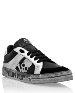 Czarne skórzane sneakersy z monogramem