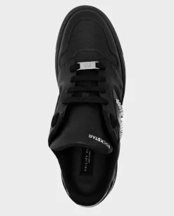 Czarne skórzane sneakersy Lo-Top Studs
