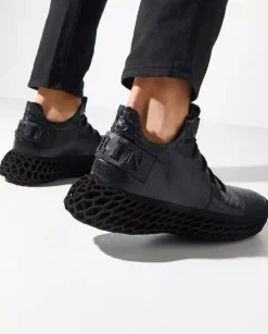 Czarne sneakersy Runner z egzotycznej skóry