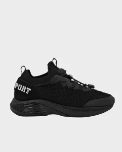 Czarne sneakersy sportowe z logo