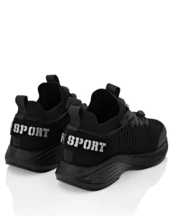 Czarne sneakersy sportowe z logo