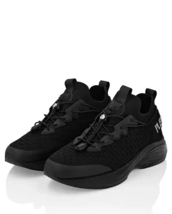 Czarne sneakersy sportowe z logo
