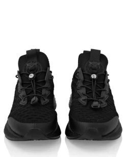 Czarne sneakersy sportowe z logo