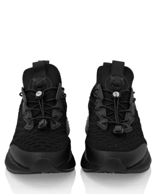 Czarne sneakersy sportowe z logo