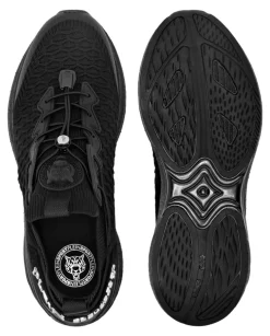 Czarne sneakersy sportowe z logo
