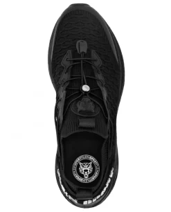 Czarne sneakersy sportowe z logo