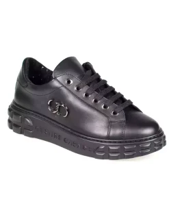 Czarne sneakersy z logo