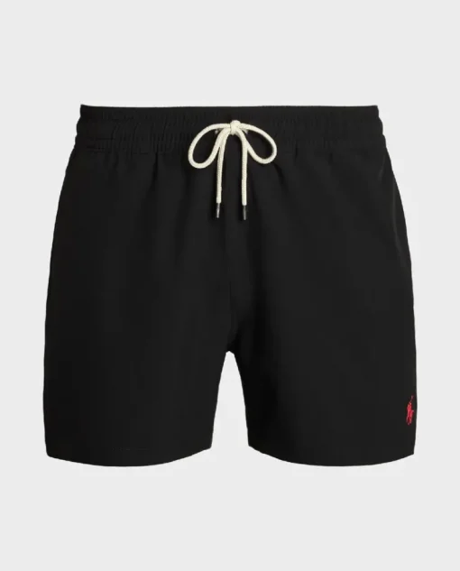 Czarne spodenki kąpielowe Stretch Slim Fit