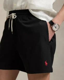 Czarne spodenki kąpielowe Stretch Slim Fit