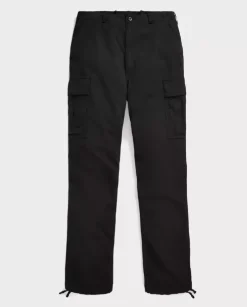 Czarne spodnie cargo Relaxed Fit