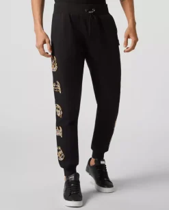 Czarne spodnie dresowe Paisley Gothic