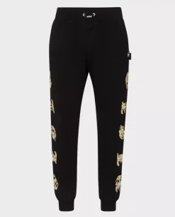 Czarne spodnie dresowe Paisley Gothic