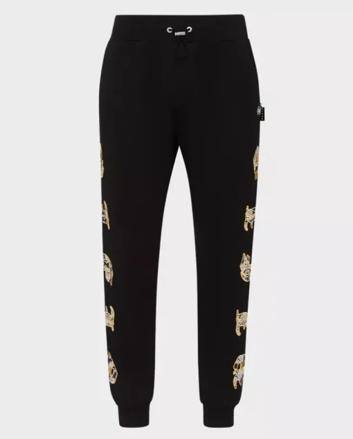Czarne spodnie dresowe Paisley Gothic