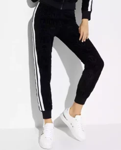 Czarne spodnie dresowe w monogram