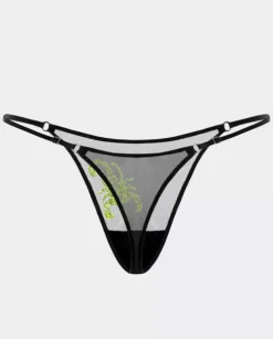 Czarne stringi Scorpio Neon