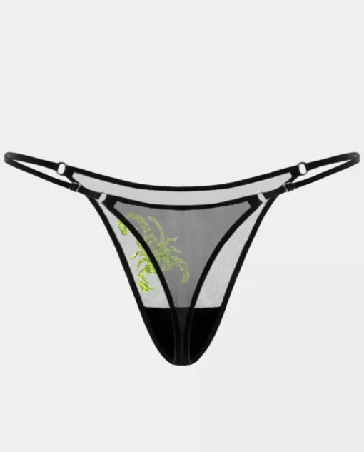 Czarne stringi Scorpio Neon