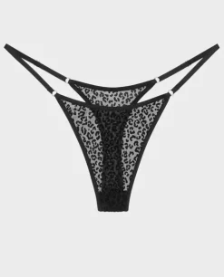 Czarne stringi Wild Panther