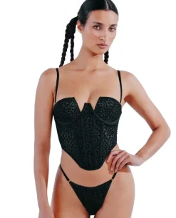 Czarne stringi Wild Panther