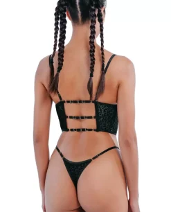 Czarne stringi Wild Panther