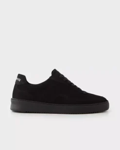 Czarne zamszowe sneakersy