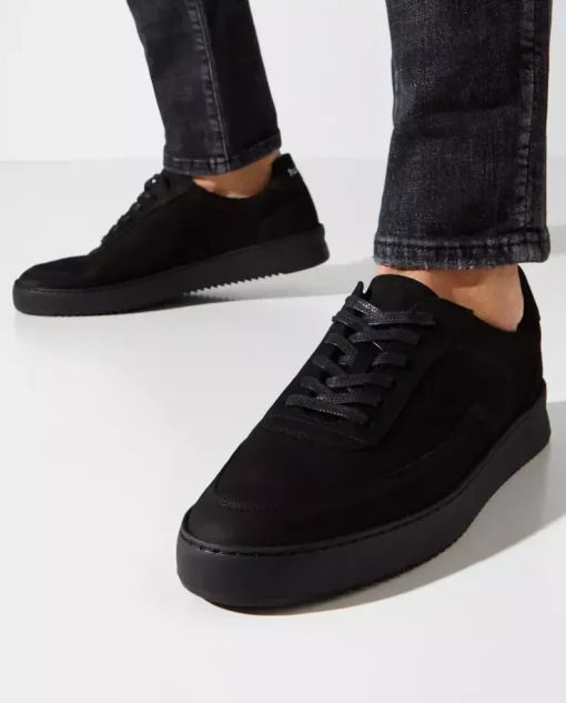 Czarne zamszowe sneakersy