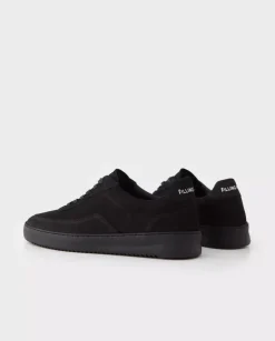 Czarne zamszowe sneakersy
