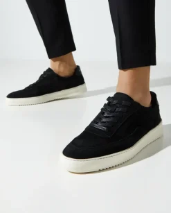 Czarne zamszowe sneakersy Mondo