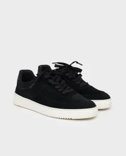 Czarne zamszowe sneakersy Mondo