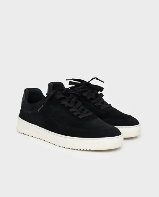 Czarne zamszowe sneakersy Mondo